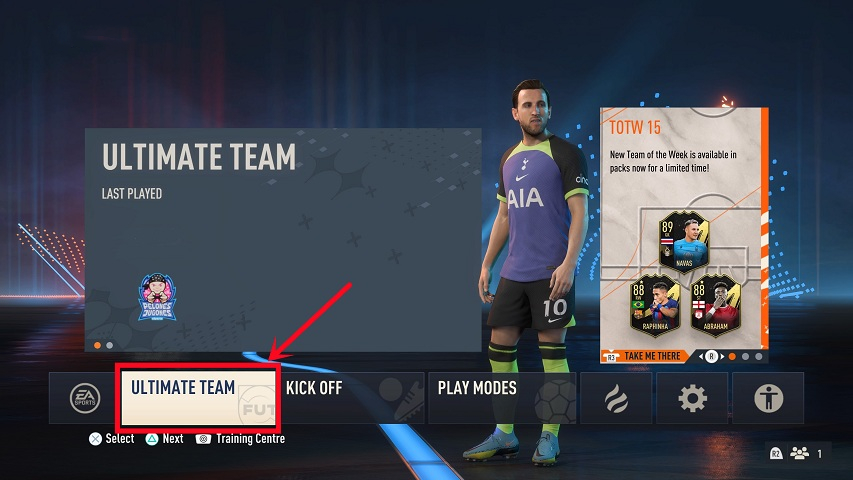 Bei Ultimate Team anmelden